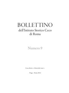 BOLLETTINO dell’Istituto Storico Ceco di Roma Numero 9