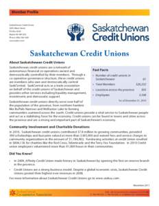 Saskatchewan / Conexus Credit Union / Credit unions of Canada / Affinity Credit Union / Credit union