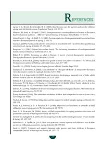 R  EFERENCES Agree, E. M., Bissett, B., & Rendall, M. S[removed]Simultaneous care for parents and care for children among mid-life British women. Population Trends, 112, 27-34.