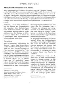 ZANDERA), Nr. 1  Albert Schöllhammer und seine Phloxe Albert Schöllhammer), a horticulturist from Lake Constance, Germany, excelled in breeding Phlox paniculata varieties from 1899 toNext to 