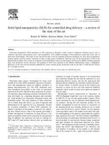European Journal of Pharmaceutics and Biopharmaceutics[removed]±177  www.elsevier.com/locate/ejphabio