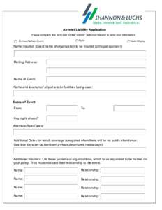 Airmeet Liability Application Please complete this form and hit the 