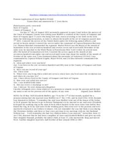 Southern Campaign American Revolution Pension Statements Pension Application of Jesse Moffett W3446 Transcribed and annotated by C. Leon Harris [Punctuation partly corrected] State of Virginia }