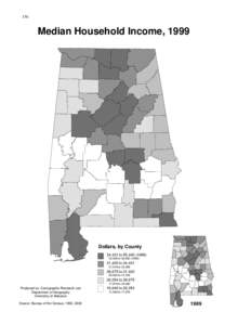 150  Median Household Income, 1999