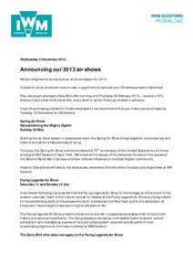 JLEB Amends PRESS RELEASE 2013 IWM Duxford air shows on sale.doc