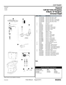 CST784EF Clayton® 1.28 Gpf Toilet, Elongated, E-Max®, 12