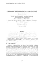 Bol. Soc. Esp. Mat. Apl. no), 176–189  Complejidad: Mec´ anica Estad´ıstica y Ciencia No Lineal ´ nchez Angel Sa