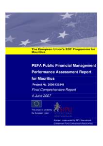 PEFA Public Financial Management Performance Assessment Report for Mauritius - Final Comprehensive Report