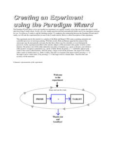 Creating an Experiment using the Paradigm Wizard The Paradigm Wizard allows you to put together an experiment very quickly (usually in less that one quarter the time it would take from using E-studio alone). It asks you 