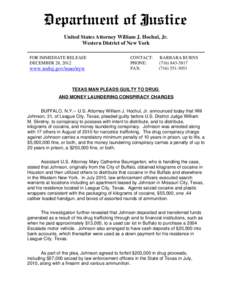 United States Attorney William J. Hochul, Jr. Western District of New York FOR IMMEDIATE RELEASE DECEMBER 28, 2012  www.usdoj.gov/usao/nyw