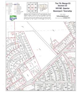 County Boundary  Tier 78 Range 03 Section 33 NW NE Quarter Davenport Township