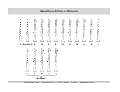 halbgeschlossene Griffweise für C-Instrumente  © Firma Andreas Rogge Westbahnhofstr. 60