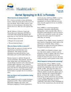 Aerial Spraying in B.C.’s Forests - HealthLinkBC File #90b - Printer-friendly version
