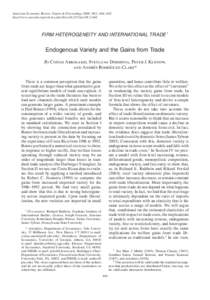 Endogenous Variety and the Gains from Trade