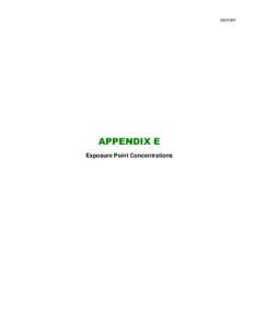 REPORT  APPENDIX E Exposure Point Concentrations  Table E.1