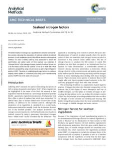 Analytical Methods View Article Online AMC TECHNICAL BRIEFS