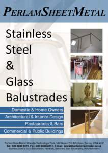 PERLAMSHEETMETAL Stainless Steel & Glass Balustrades