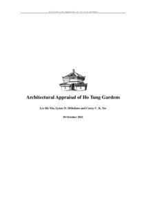 Architectural Appraisal of Ho Tung Gardens  Architectural Appraisal of Ho Tung Gardens