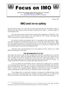 Focus on IMO International Maritime Organization, 4 Albert Embankment, London SE1 7SR, United Kingdom Tel: +[removed]7611 Fax: +[removed]3210