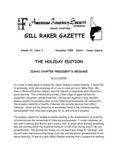 GILL RAKER GAZETTE Volume 23, Issue 7 December[removed]Editor: James Capurso