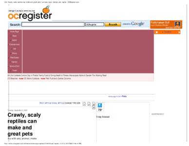 Life: Crawly, scaly reptiles can make and great pets | animals, says, reptiles, pet, reptile - OCRegister.com