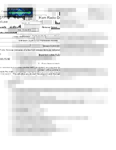 Ham Radio Deluxe Release Notes HRD version: Module: All Date: 16 July 2012