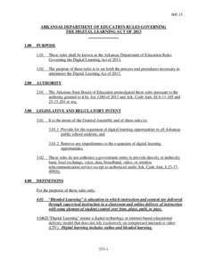 Blended learning / E-learning / Charter School / Information and communication technologies in education / Arkansas Department of Education Distance Learning Center / Apex Learning / Education / Pedagogy / Educational technology