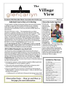 The  Village View Newsletter of the Glencarlyn Citizens’ Association since October 1952