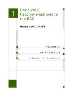 1  Draft VVSG Recommendations to the EAC March 2007 DRAFT