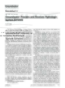 Groundwater Provides and Receives Hydrologic System Services