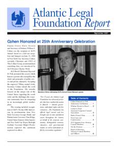 Atlantic Legal Foundation Report September 2001