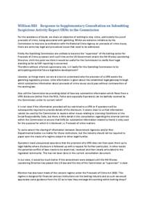 Financial regulation / Entertainment / Money laundering / Tax evasion / Gambling Commission / Isle of Man Gambling Supervision Commission / Proceeds of Crime Act / United Kingdom company law / Bookmaker / Gambling regulation / Gambling / Law