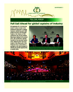 ADVERTISEMENT 1  FULL SAIL AHEAD September 28 – 29, 2010  Full Sail Ahead for global captains of industry