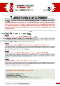 Newsletter des webmasters du lycée Saliège 3