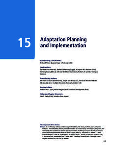 15 — Adaptation Planning and Implementation