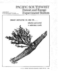 PACIFIC SOUTHWEST Forest and Range Experiment Station FOREST SERVICE U S DEPARTMENT OF AGRICULTURE