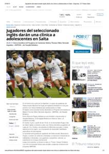 [removed]Jugadores del seleccionado inglés darán una clínica a adolescentes en Salta - Deportes | El Tribuno Salta SALTA