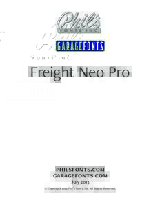 Freight Neo Pro  philsfonts.com garagefonts.com July 2013