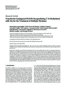 Transferrin-Conjugated SNALPs Encapsulating 2′-O-Methylated miR-34a for the Treatment of Multiple Myeloma