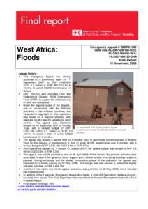 West Africa: Floods Emergency appeal n° MDR61002 Glide nos. FL[removed]TGO; FL[removed]BFA;