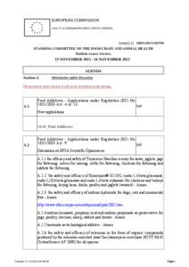 EUROPEAN COMMISSION HEALTH & CONSUMERS DIRECTORATE-GENERAL SANCO G ARES[removed]STANDING COMMITTEE ON THE FOOD CHAIN AND ANIMAL HEALTH
