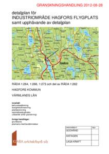 GRANSKNINGSHANDLINGdetaljplan för INDUSTRIOMRÅDE HAGFORS FLYGPLATS samt upphävande av detaljplan