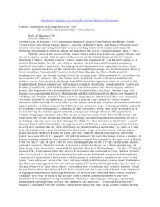 Southern Campaign American Revolution Pension Statements Pension Application of George Moore S17593 Transcribed and annotated by C. Leon Harris State of Missouri } SS County of Boone } On this 6 day of February 1833 pers