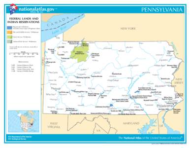 nationalatlas.gov Where We Are FEDERAL LANDS AND INDIAN RESERVATIONS  PENNSYLVANIA