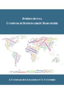 INTERNATIONAL CORPORATE SUSTAINABILITY BAROMETER A COMPARATIVE ANALYSIS OF 11 COUNTRIES  INTERNATIONAL CORPORATE SUSTAINABILITY BAROMETER