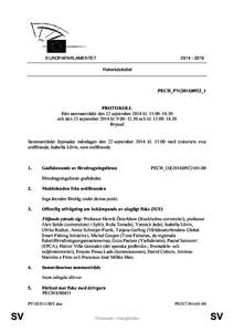 [removed]EUROPAPARLAMENTET Fiskeriutskottet  PECH_PV(2014)0922_1