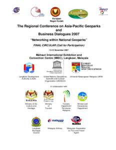 1 Kerajaan Negeri Kedah The Regional Conference on Asia-Pacific Geoparks and