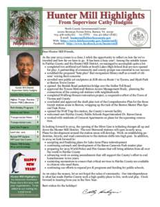 Hunter Mill Highlights From Supervisor Cathy Hudgins December[removed]Newsletter