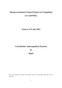 Intergovernmental Group of Experts on Competition Law and Policy