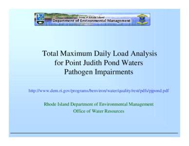 Hydrology / Earth / Total maximum daily load / Water management / Clean Water Act / Water quality / Water pollution / Water / Environment